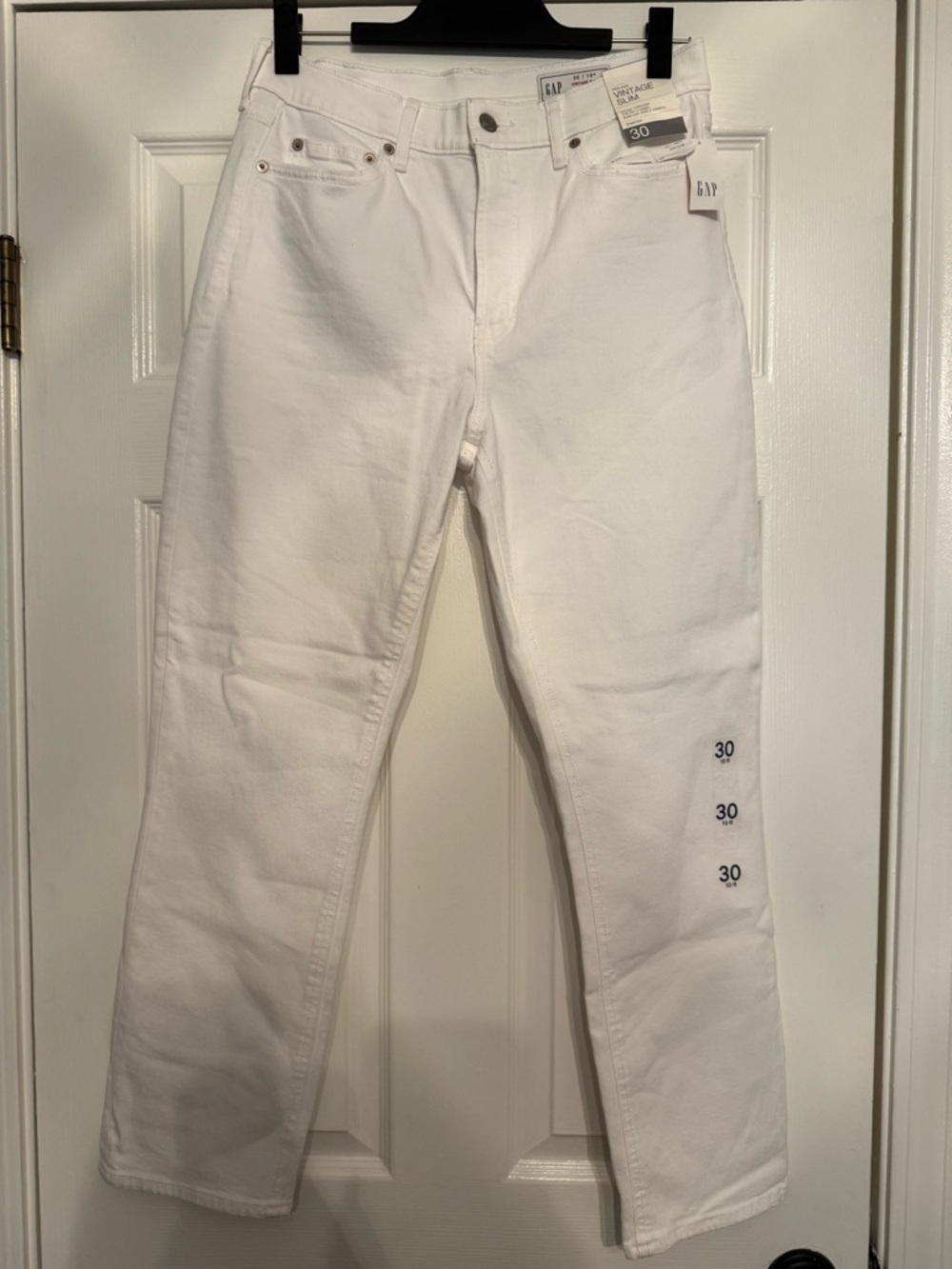 GAP White High-Rise Vintage Slim Jeans